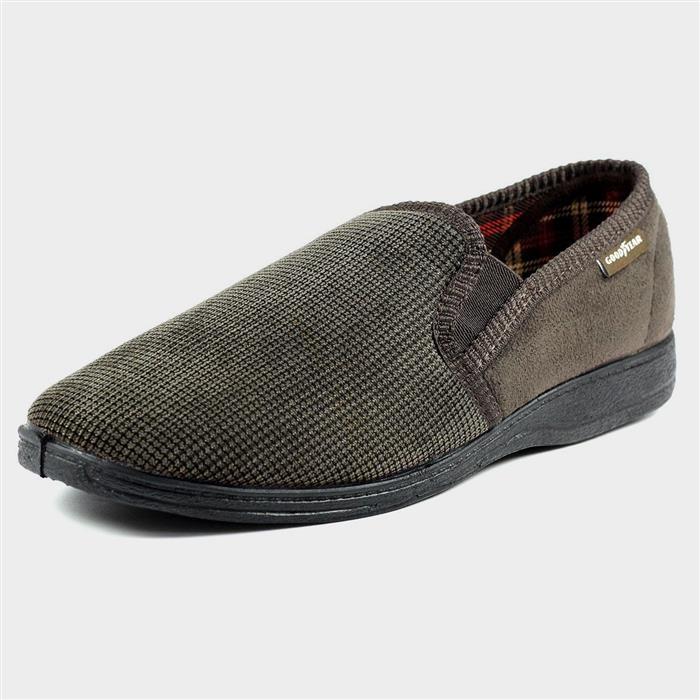 Men's Goodyear Mallory brown slippers