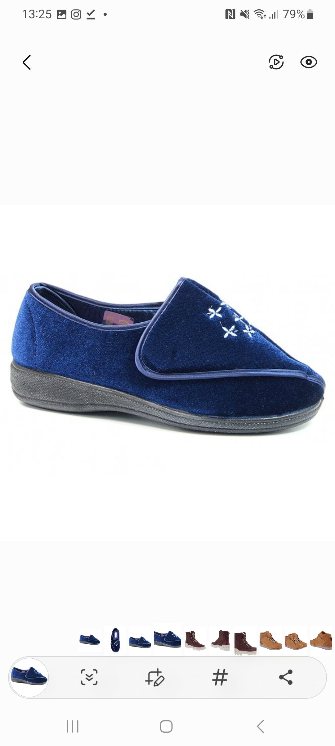 Lunar Juliet blue Slipper KLA073
