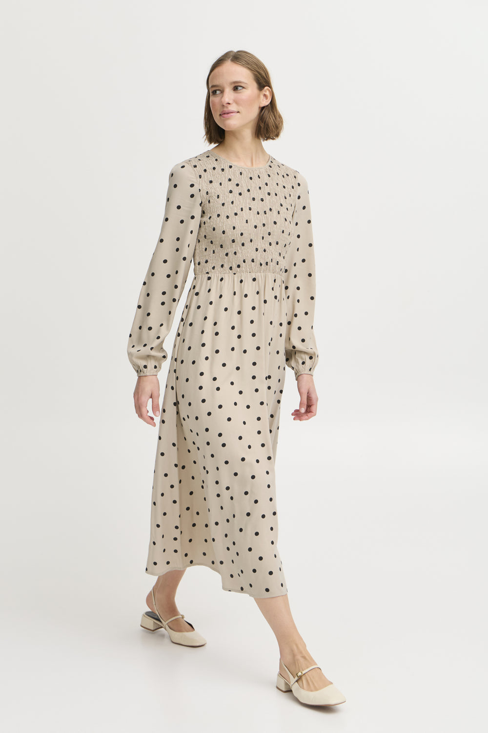 B young Josa Smock Humus Dot Dress 20615242