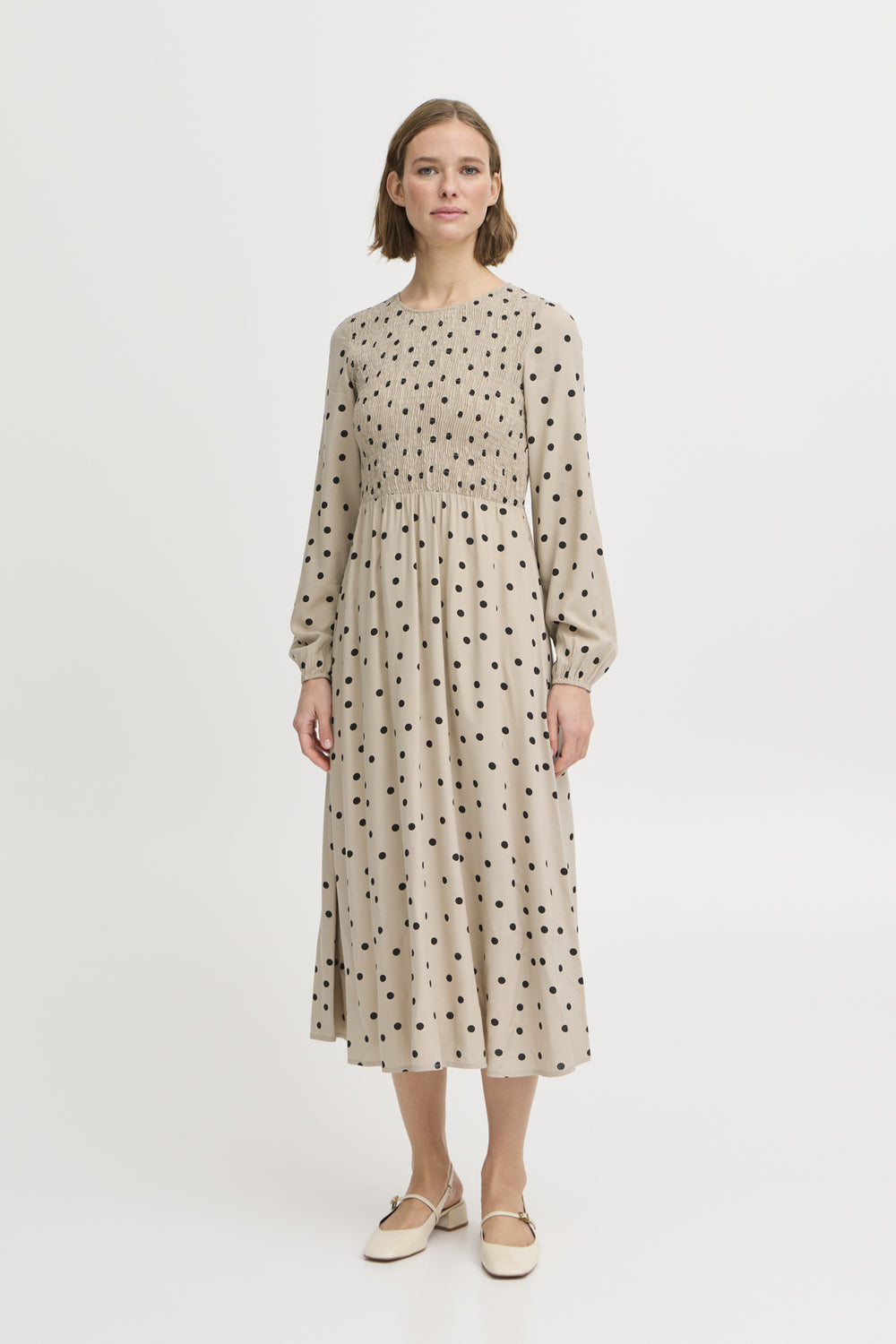 B young Josa Smock Humus Dot Dress 20615242