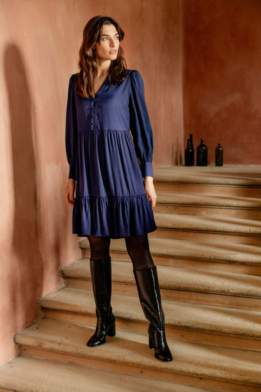 Fransa Sweet Dress 20610873 Navy