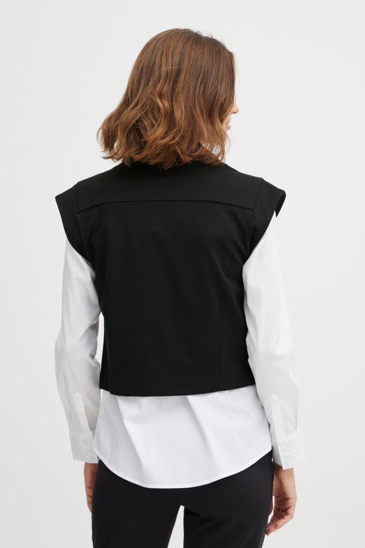 Fransa Waistcoat Black 20611510