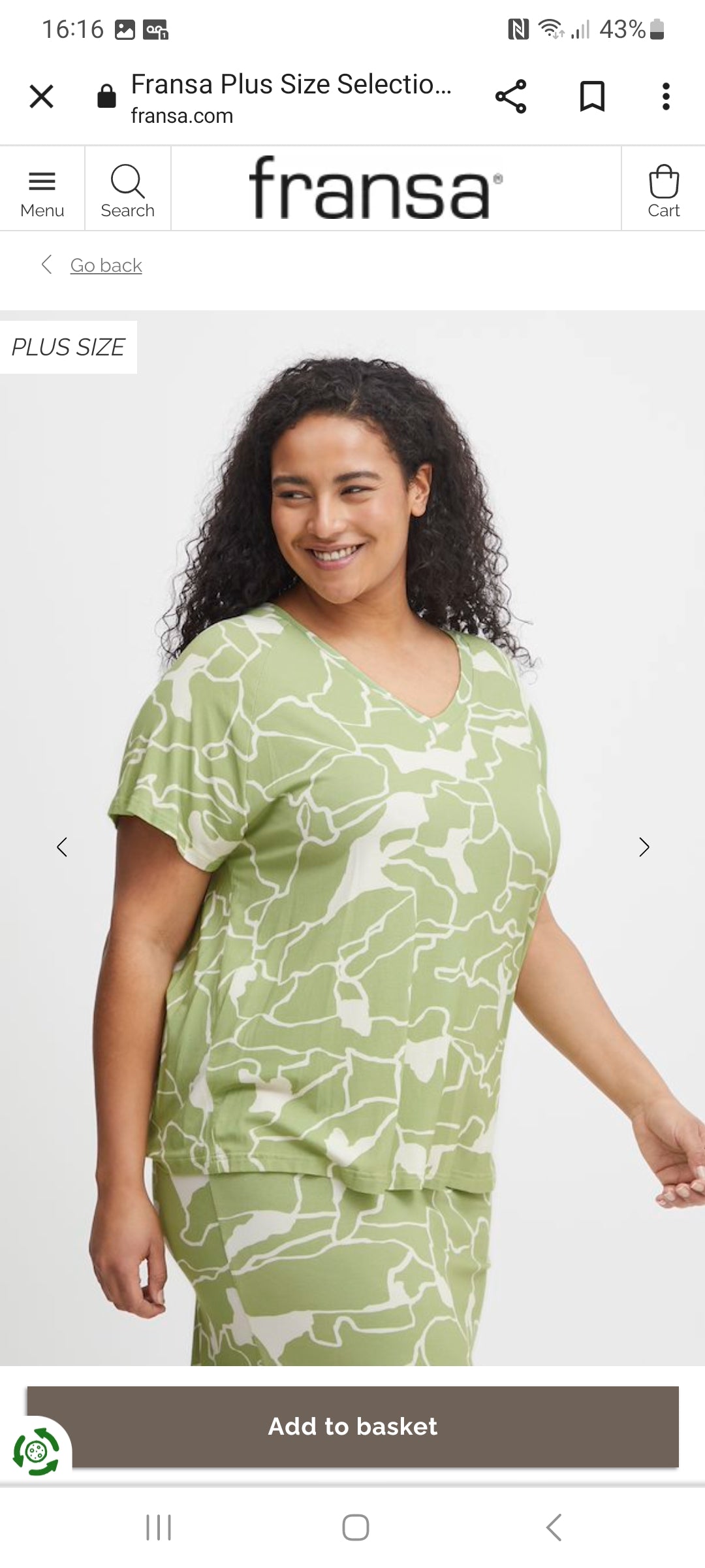 Fransa plus Dot tee 20612081