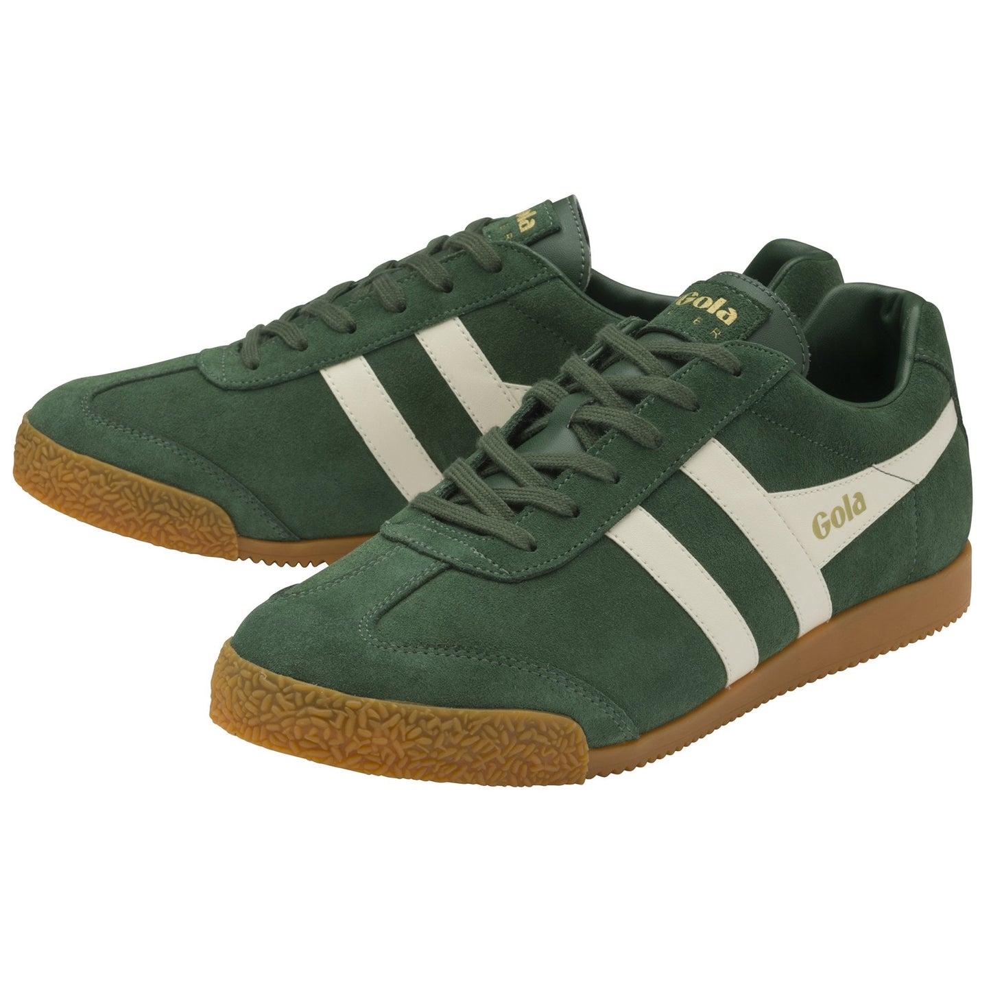 Gola Harrier Suede Mens Evergreen/Off White