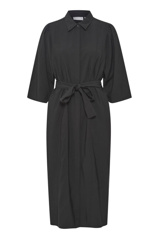 Fransa Krista black belted dress 20612467