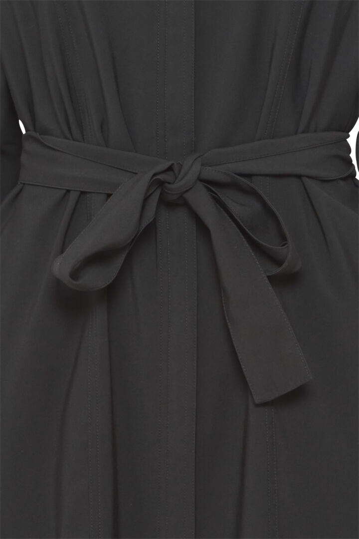 Fransa Krista black belted dress 20612467