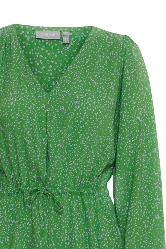 Fransa Green Lilac Dress 20613273