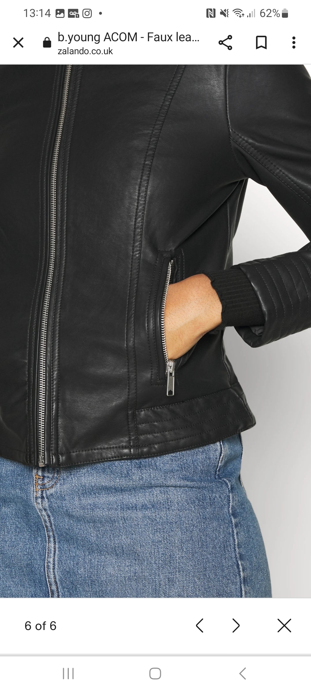 B young Acom black faux leather jacket 20809396