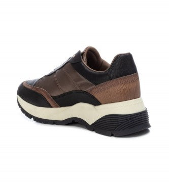 Carmela leather & metallic bronze trainer 161167