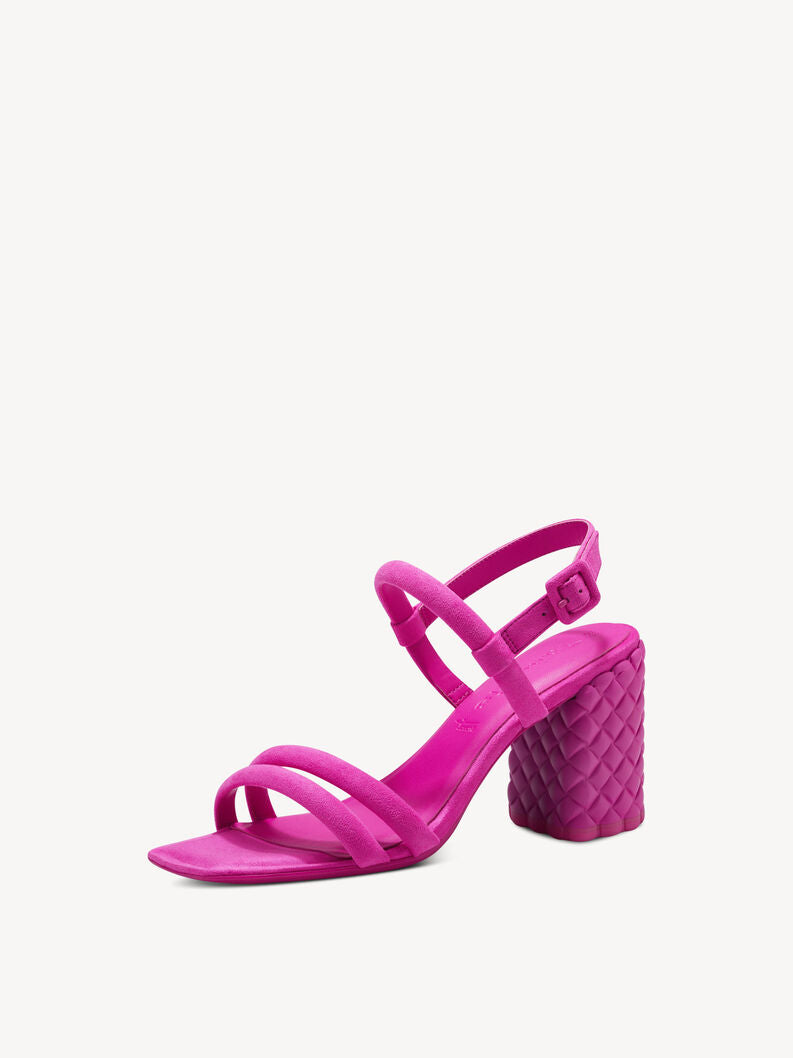 Tamaris pink block heel sandal 28358