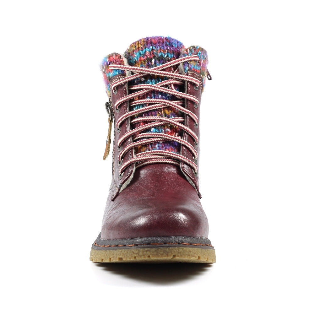 Jalapeno Burgundy Waterproof Ankle Boot GLB099 BU