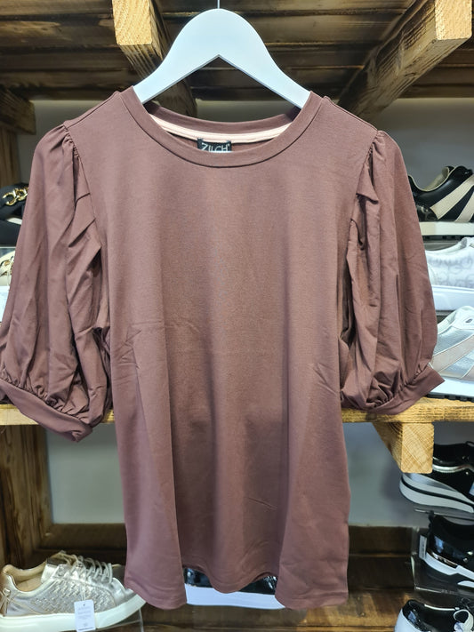 Zilch Top 21EV110.133 Brown T Shirt