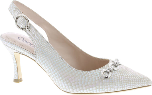 Capollini Eloise Pearl H597 Sling Back Shoes