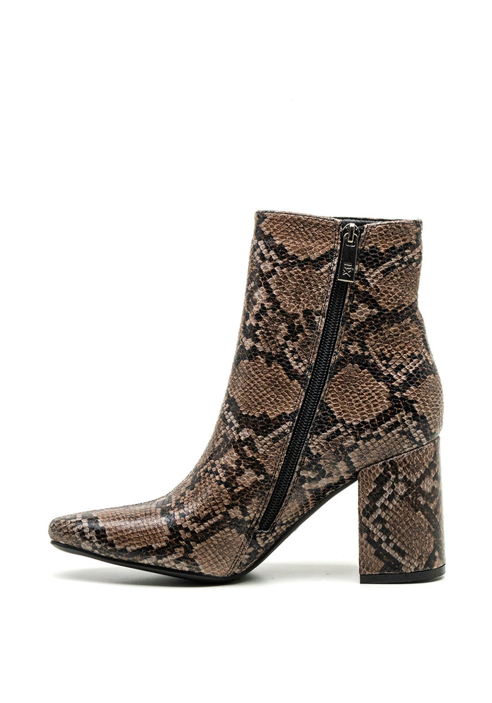 Xti Snake Print Ankle Boot, Brown 140545